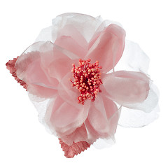 Image showing Pink fabric flower