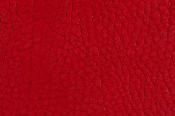 Image showing Red leather 