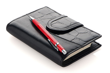 Image showing Leather notebook