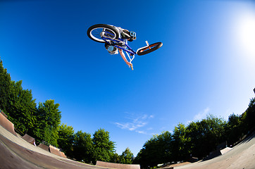 Image showing High BMX jump