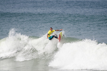 Image showing Surfer during the 1st stage of National Longboard Championship  