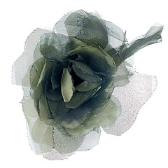 Image showing Green fabric flower