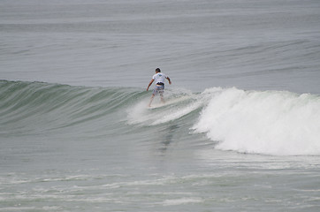 Image showing Surfer during the 1st stage of National Longboard Championship  