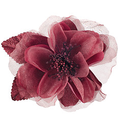 Image showing Red fabric flower