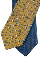 Image showing Closeup of two ties