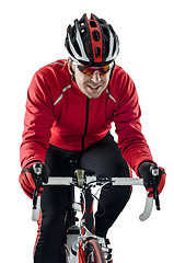 Image showing Cyclist riding a bike