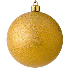 Image showing Yellow christmas ball