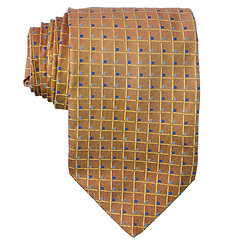 Image showing Yellow and blue pattern tie