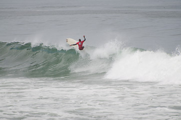 Image showing Surfer during the 1st stage of National Longboard Championship  