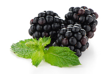 Image showing fresh berry blackberry