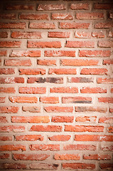 Image showing Red brick wall texture