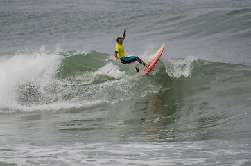 Image showing Surfer during the 1st stage of National Longboard Championship  