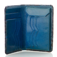 Image showing Blue leather purse 