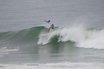 Image showing Surfer during the 1st stage of National Longboard Championship  