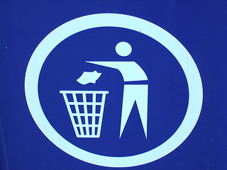 Image showing Litter sign