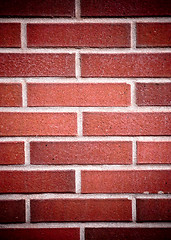 Image showing Red brick wall texture