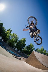 Image showing High BMX jump