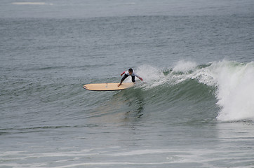 Image showing Surfer during the 1st stage of National Longboard Championship  