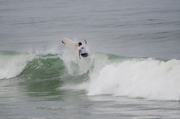 Image showing Surfer during the 1st stage of National Longboard Championship  