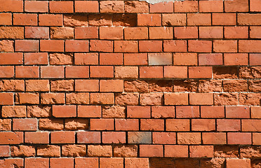 Image showing Red brick wall texture