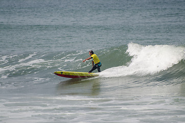 Image showing Surfer during the 1st stage of National Longboard Championship  