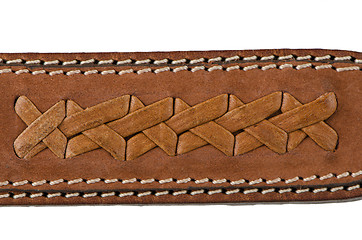 Image showing Natural brown leather