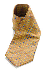 Image showing Yellow and blue pattern tie