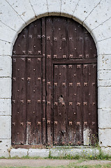 Image showing Old wooden door