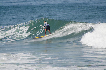 Image showing Surfer during the 1st stage of National Longboard Championship  