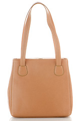 Image showing Womanish brown leather bag