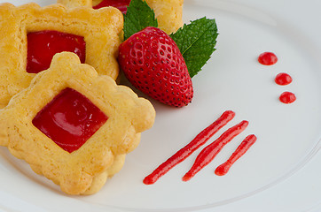 Image showing Strawberry  cookies