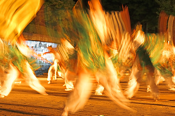 Image showing Night Japanese dance-motion blur abstract