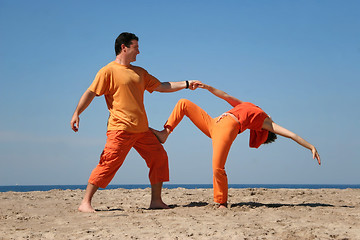 Image showing Fun on the beach