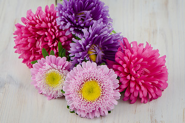 Image showing Homegrown fall garden flowers 