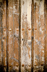 Image showing Weathered wooden door texture background 