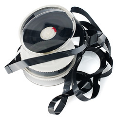 Image showing Pile of videotape reels