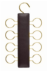 Image showing Leather tie hanger