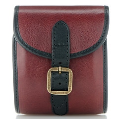Image showing Small red leather bag