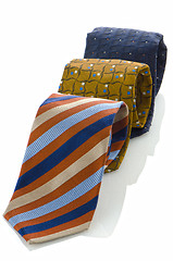 Image showing Closeup of three ties