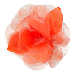 Image showing Red fabric flower