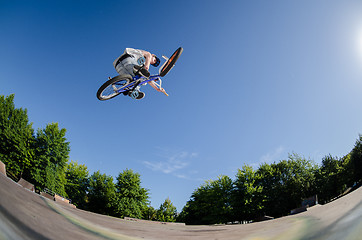 Image showing High BMX jump