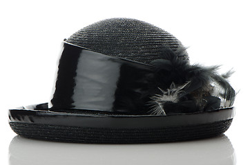 Image showing Black vintage hat