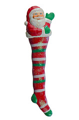 Image showing Santa's white and red stocking