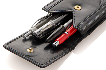 Image showing Leather pencil case 