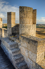 Image showing Stone tower of Penafiel Castle, Spain