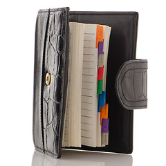 Image showing Leather notebook