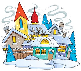 Image showing Winter town theme image 1