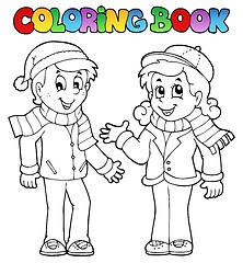 Image showing Coloring book kids theme 1