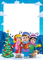 Image showing Christmas theme frame 9