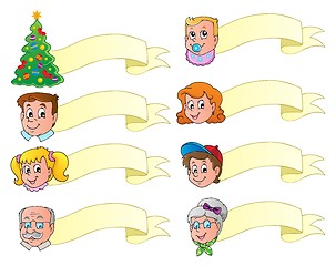 Image showing Christmas banners theme set 1